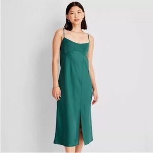 A New Day Elegant Green Midi Dress